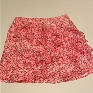Club Monaco Red‎ and White Mini Skirt Size 4
